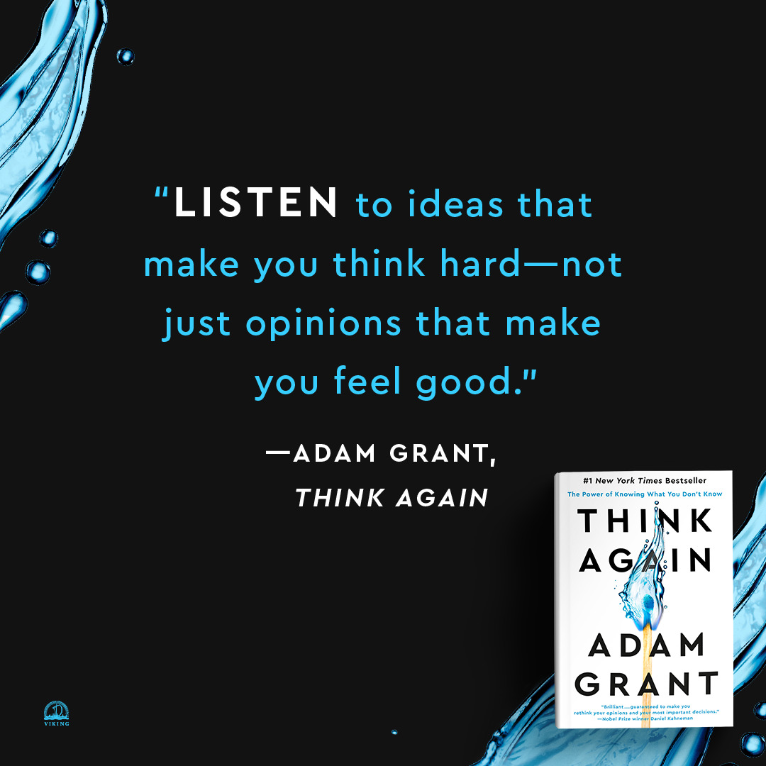 Think Again The Latest Book From Adam Grant